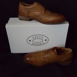 Steve Madden Men's Mason Oxford Camel Leather 8.5